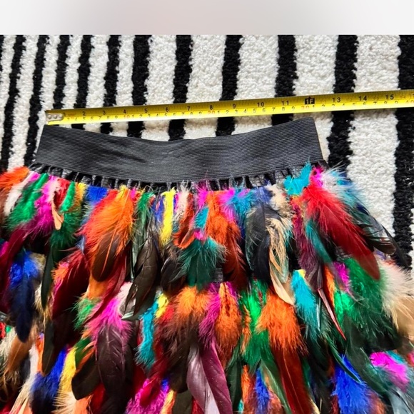 Colorful Feathered Women's Skirt - Picture 3 of 6